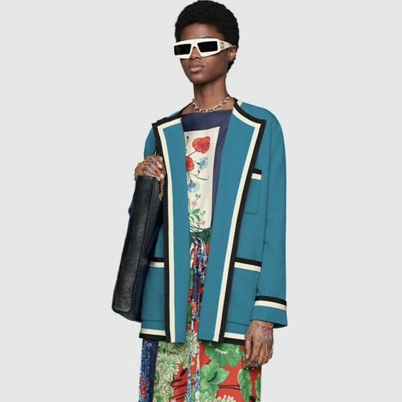 GUCCI Jackets & Blazers - GUCCI  Blue Evening Jacket w/ Tags Size: S | US4